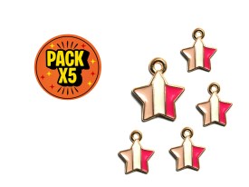 Dije Esmaltado Estrellas Multicolor